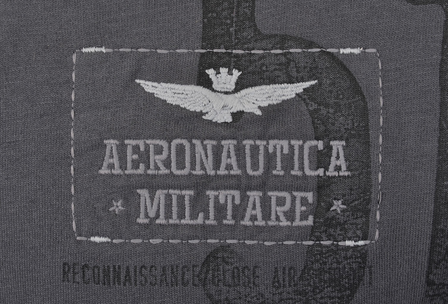 Лонгслив AERONAUTICA MILITARE grigio scuro (TS 1217) 