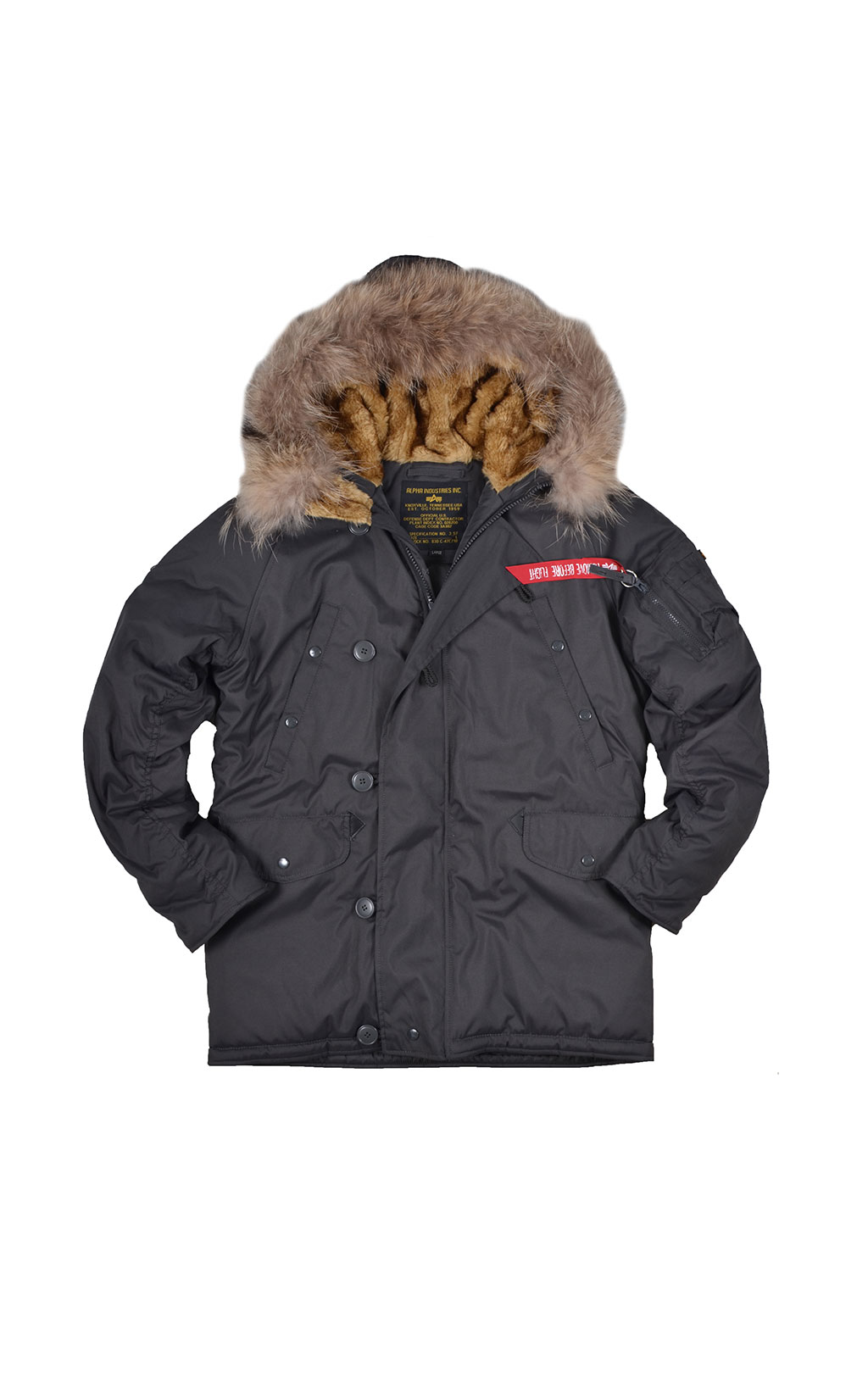 Аляска ALPHA INDUSTRIES EXPLORER big size натур. мех rep. grey 