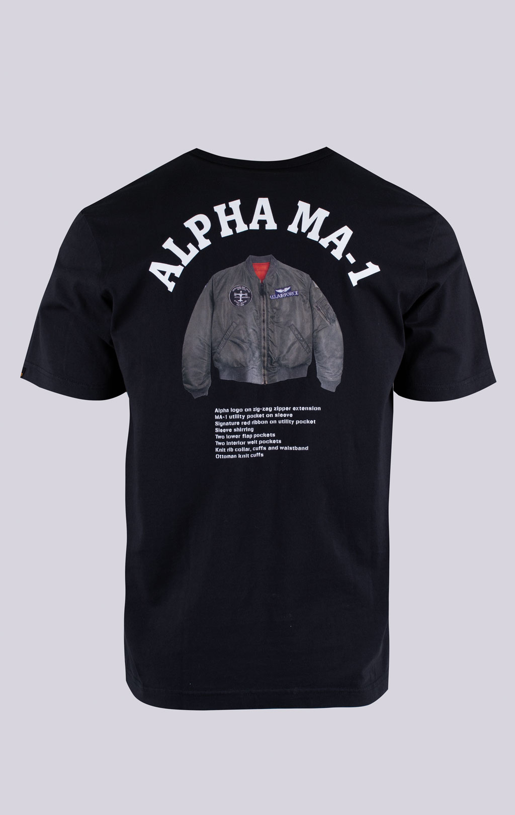 Футболка ALPHA INDUSTRIES ALPHA MA-1 TEE SS 24 black 