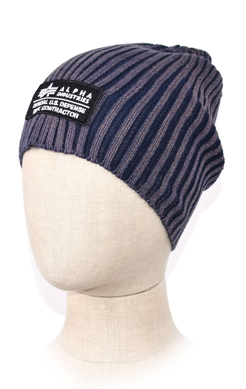 Шапка ALPHA INDUSTRIES HEAVY RIB BEANIE II rep. blue 