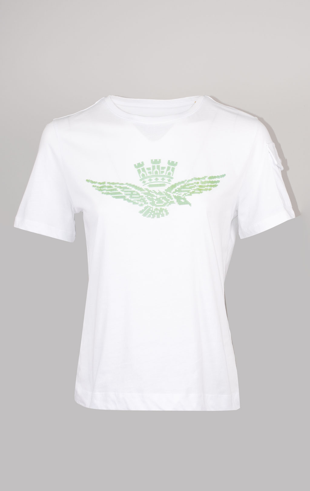 Женская футболка AERONAUTICA MILITARE SS 24/TR bianco ottico (TS 2223) 