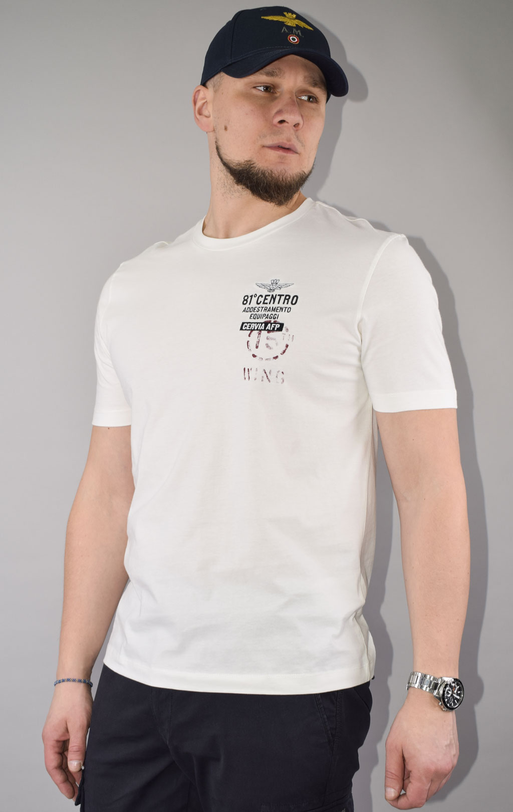 Футболка AERONAUTICA MILITARE SS 23/TR off white (TS 2089) 