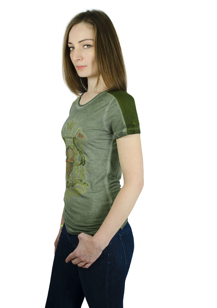 Женская футболка AERONAUTICA MILITARE verde (TS 1323) 