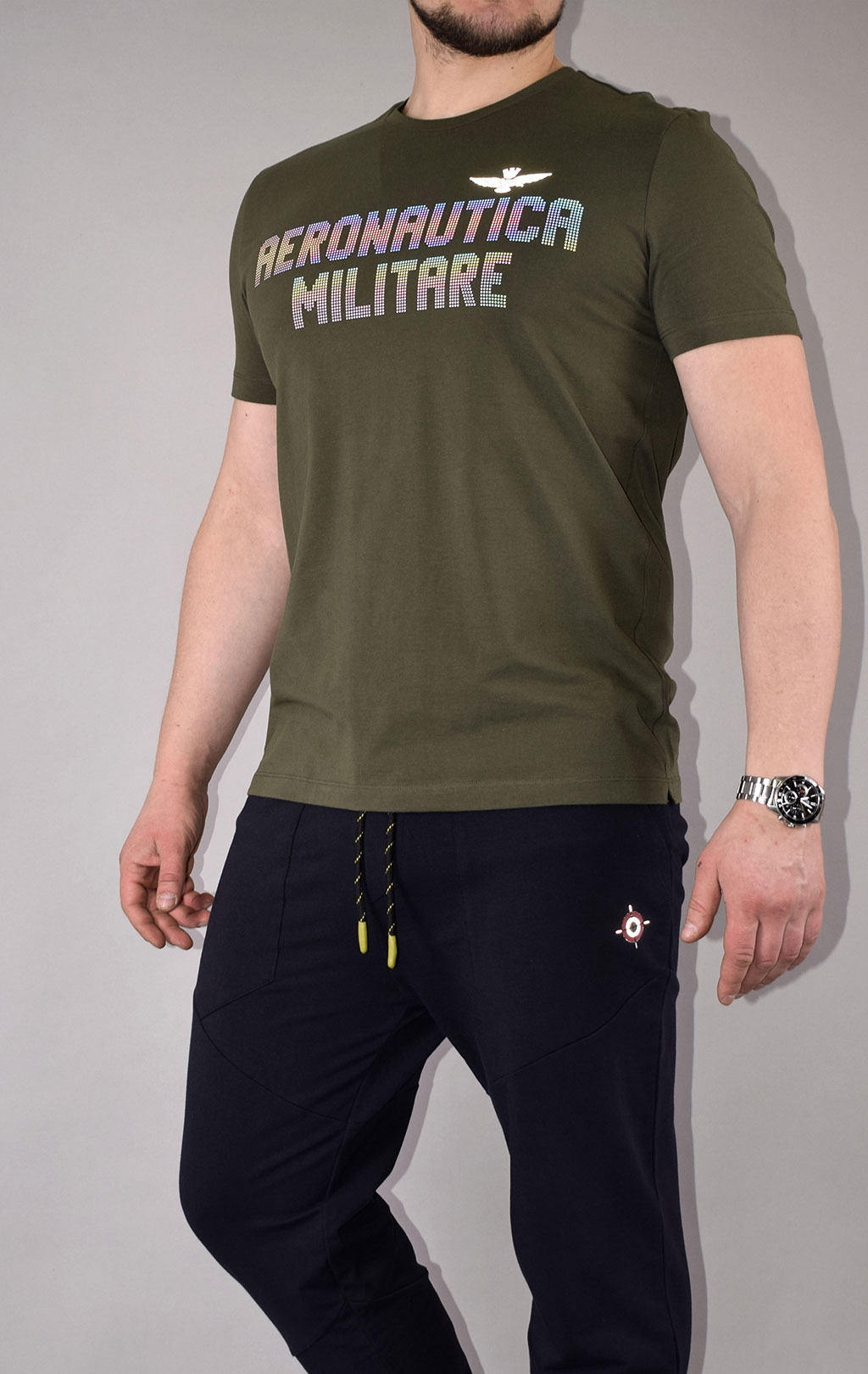 Футболка AERONAUTICA MILITARE SS 21/TR verde scuro (TS 1845) 