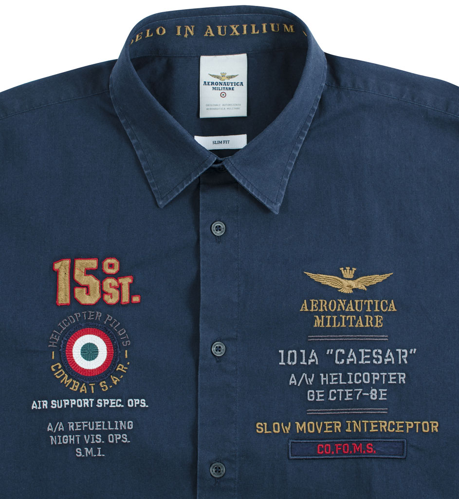 Рубашка AERONAUTICA MILITARE blue navy (CA 1008) 