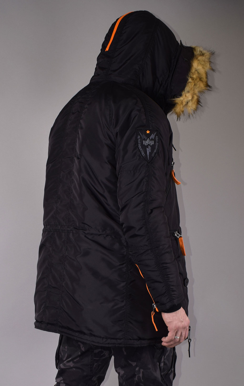 Аляска ALPHA INDUSTRIES PPS big size N-3B black/orange 