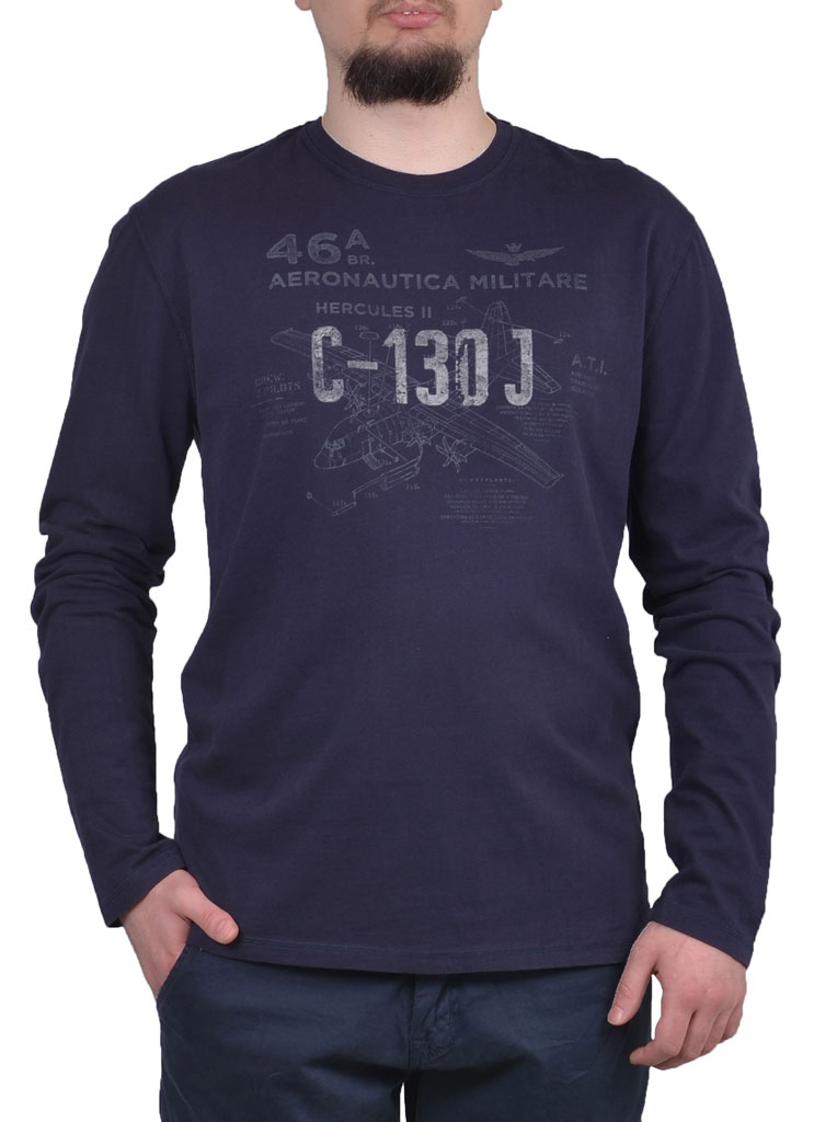 Лонгслив AERONAUTICA MILITARE blue navy (TS 1203) 