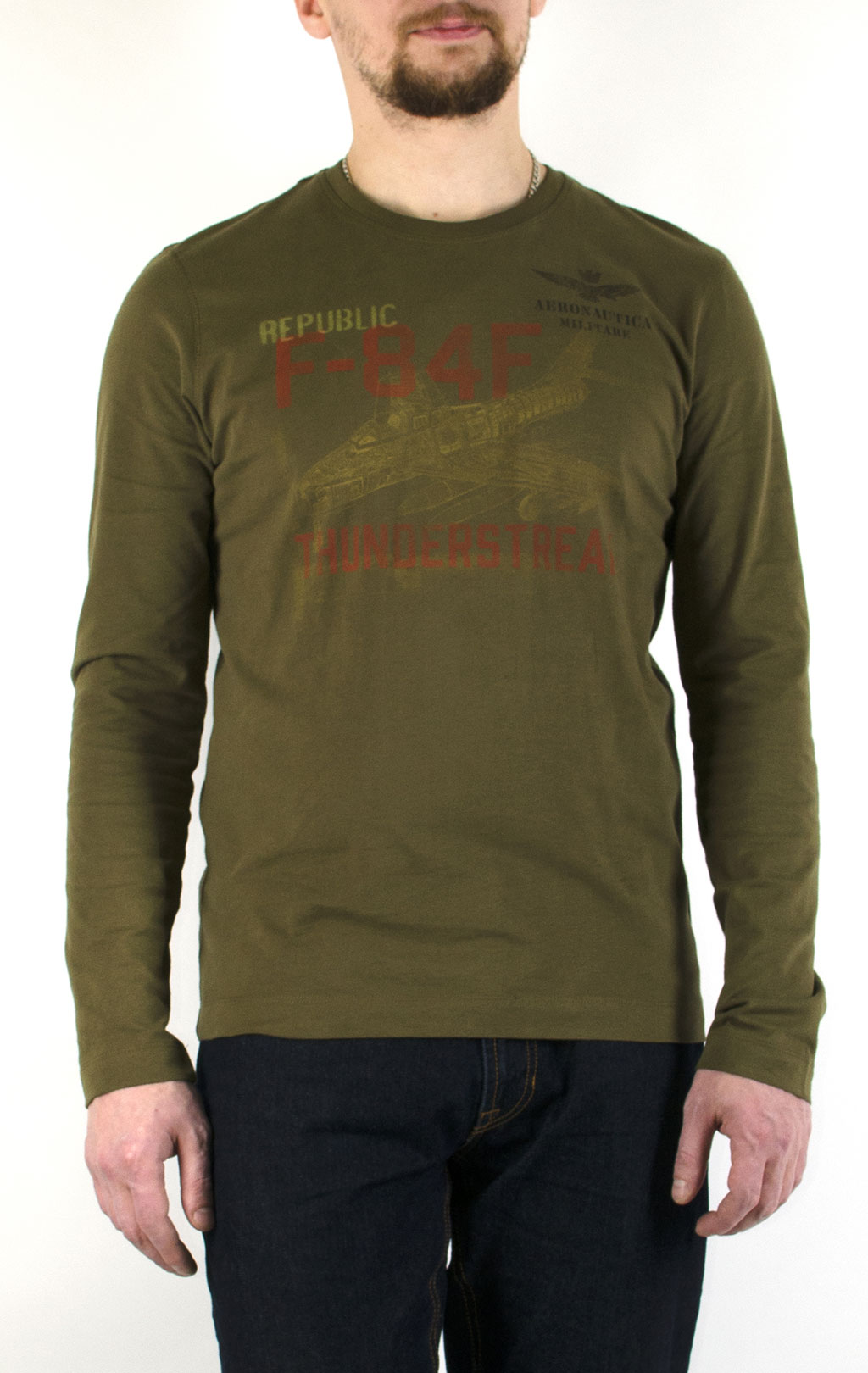 Лонгслив AERONAUTICA MILITARE olive (TS 1423) 