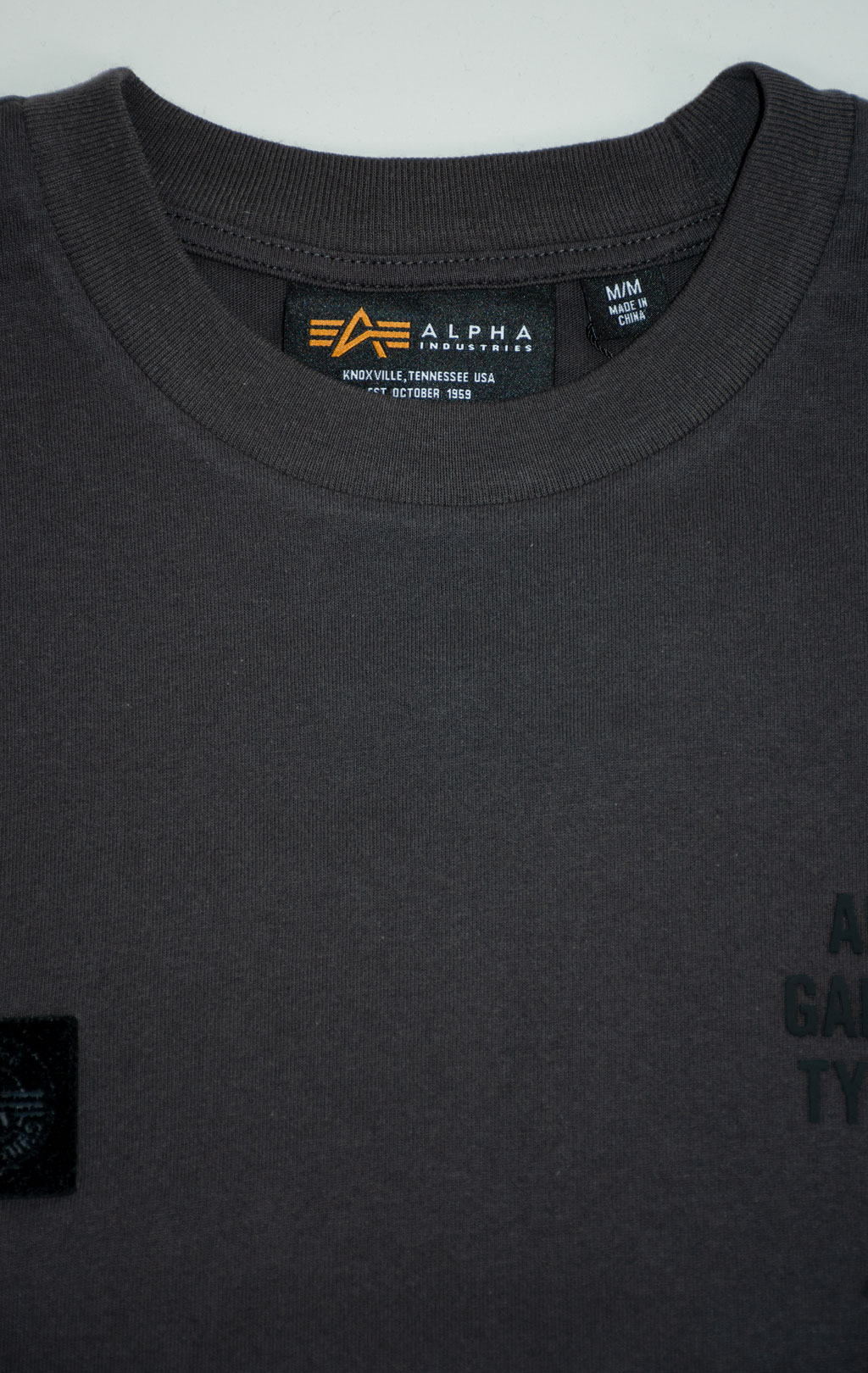 Лонгслив ALPHA INDUSTRIES UNFRM LS GRAPHIC TEE FW 25/26 gray M001150 