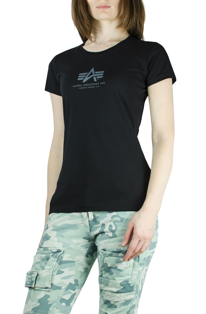 Футболка ALPHA INDUSTRIES жен. BASIC T black Футболка ALPHA INDUSTRIES жен. BASIC T black