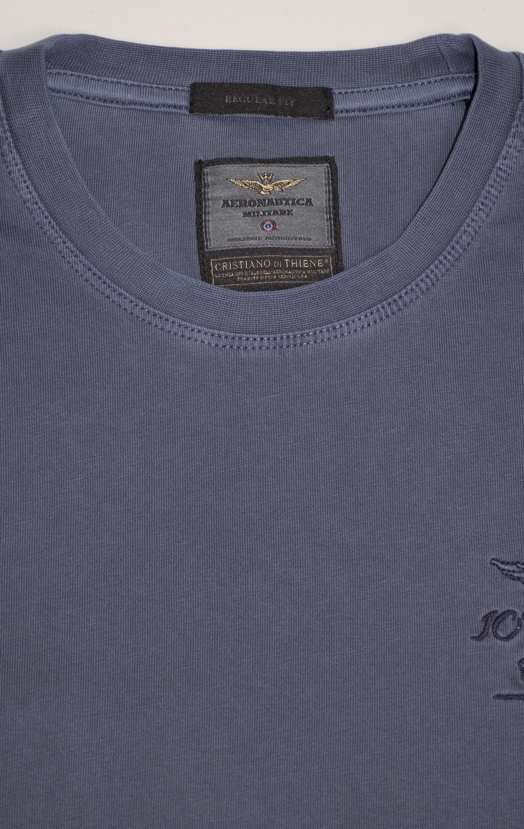 Лонгслив AERONAUTICA MILITARE FW 24/25/TR dark blue washed (TS 2313) 