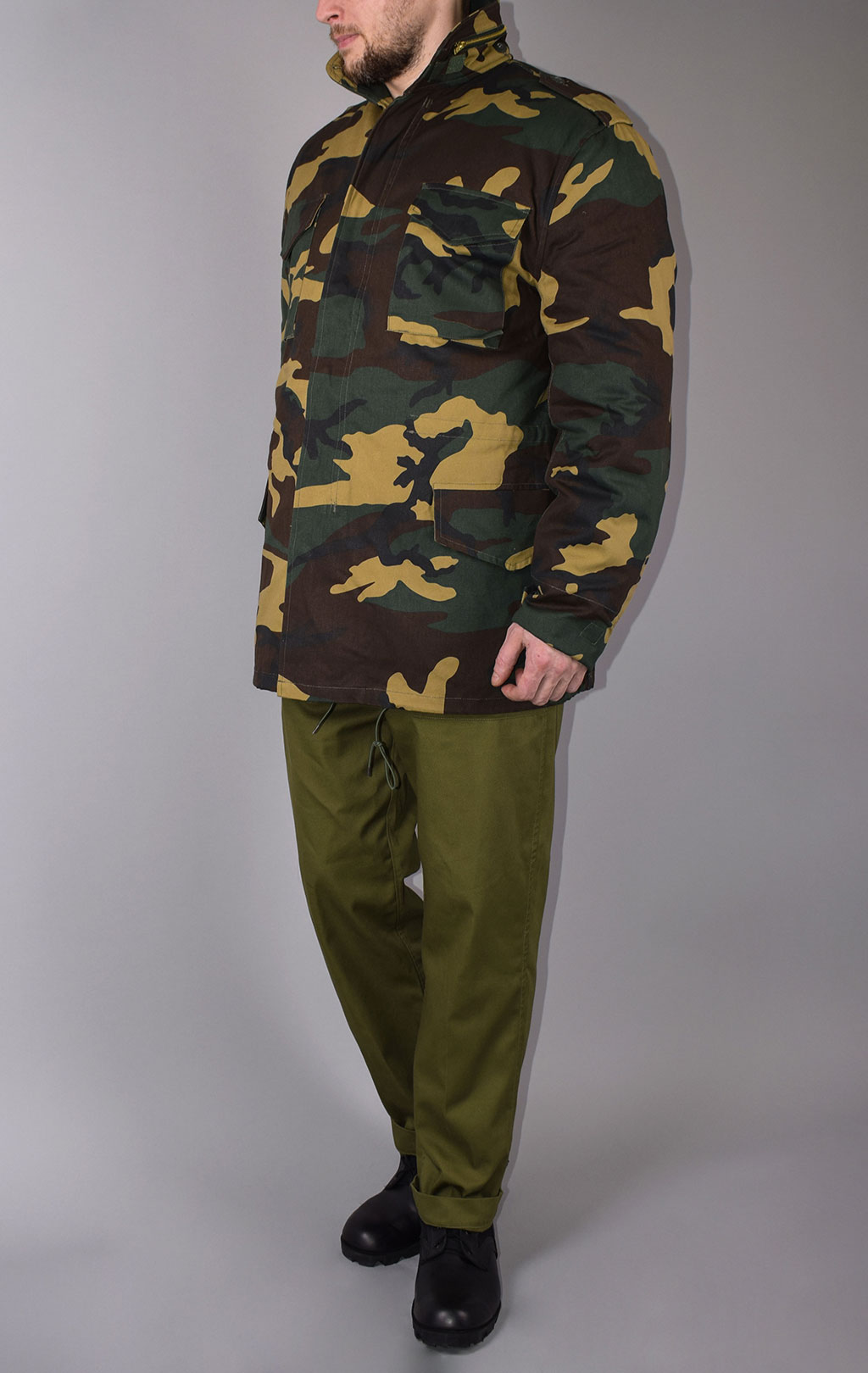 Куртка Fostex CLASSIC M-65 хлопок с подстёжкой camo woodland 