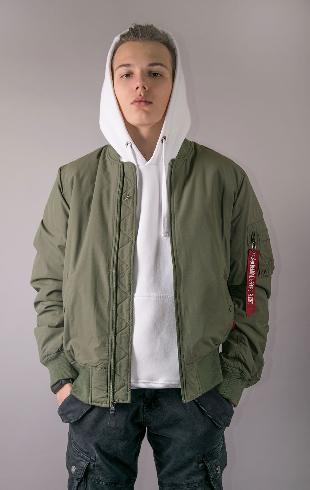 Куртка-бомбер ALPHA INDUSTRIES PRIMALOFT MA-1 sage 