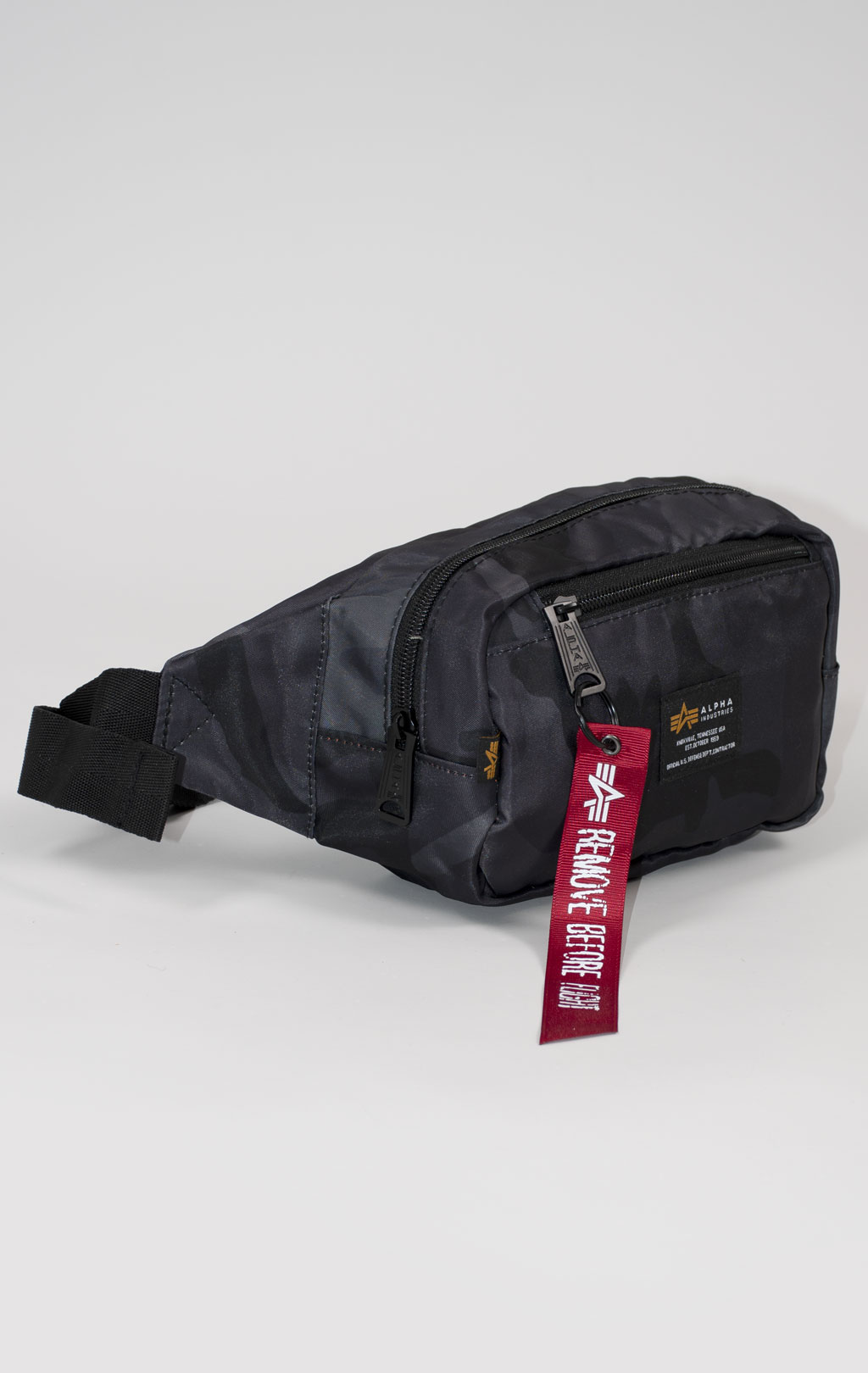 Сумка поясная ALPHA INDUSTRIES CREW WAIST BAG CAMO black camo 