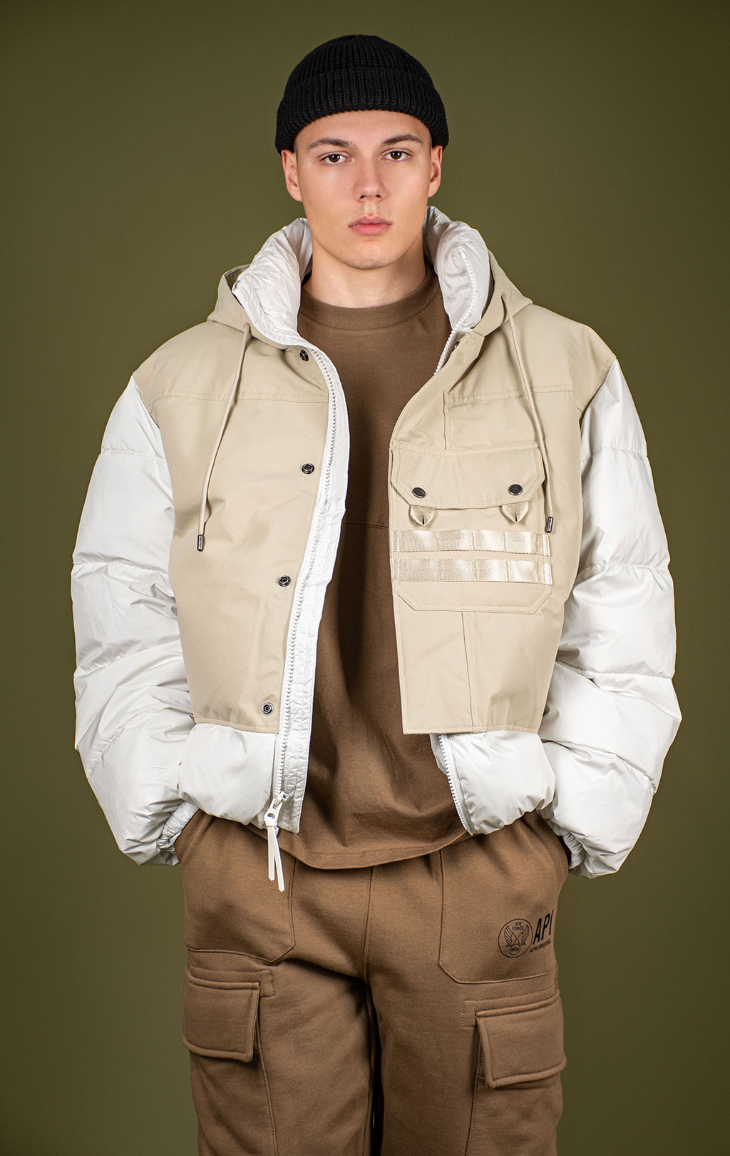 Куртка ALPHA INDUSTRIES 1960s SWEDISH ARMY MOTORCYCLE MOD PARKA FW 25/26 dune white 