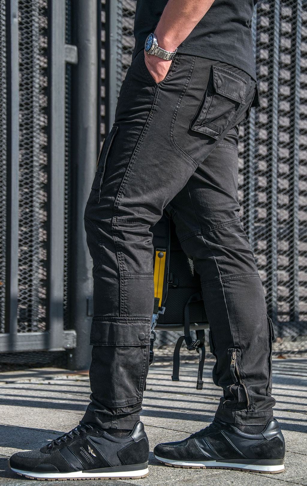 Брюки-карго AERONAUTICA MILITARE ANTI-G плотные FW 23/24/AL jet black (PA 1557) 
