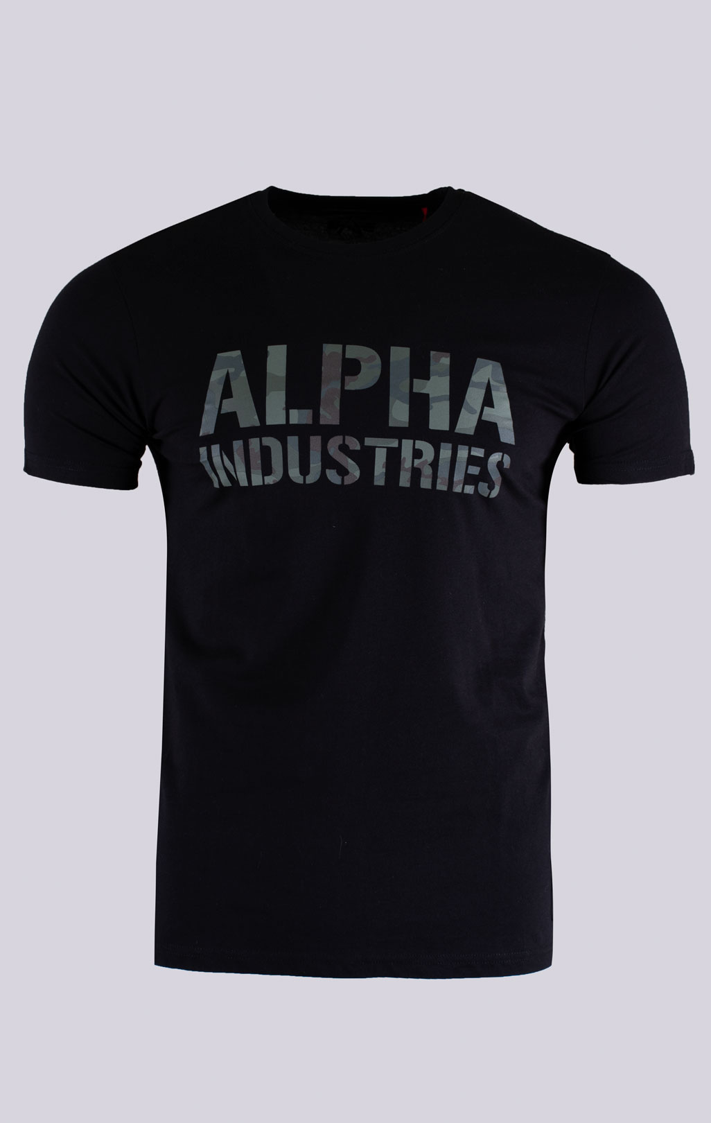 Футболка ALPHA INDUSTRIES CAMO PRINT black/woodland 