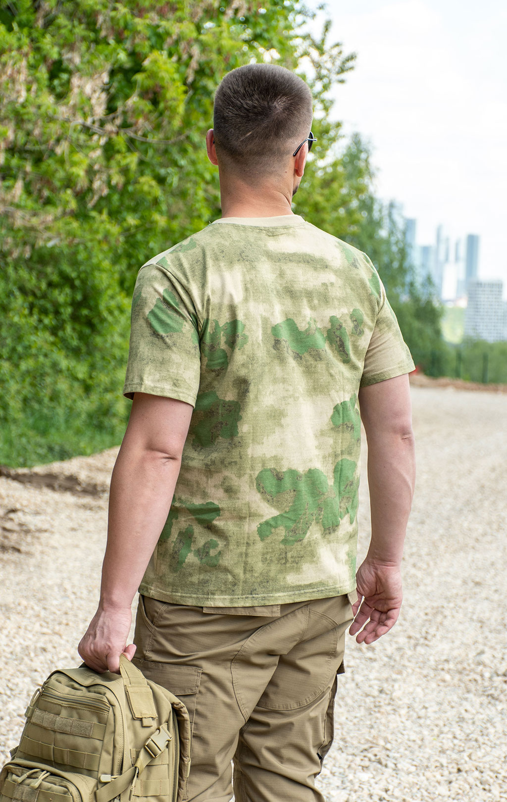 Футболка полевая SABADO хлопок green camo 