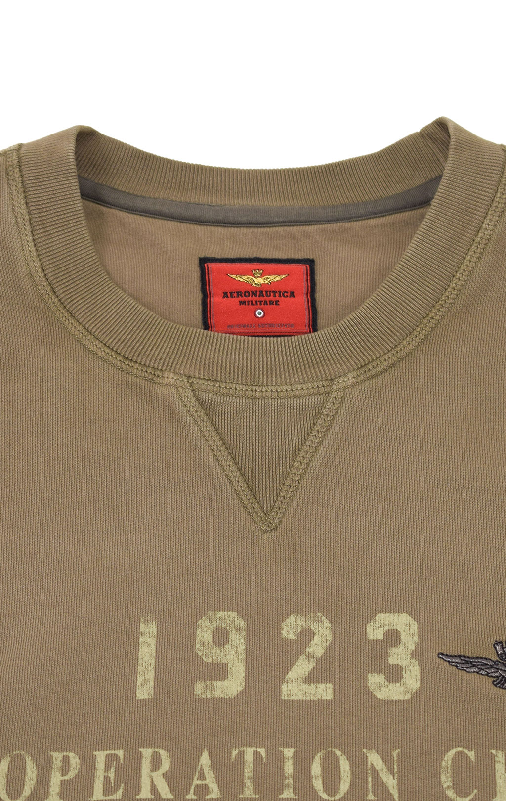 Свитшот AERONAUTICA MILITARE FW 21/22/IN verde militare (FE 1575) 