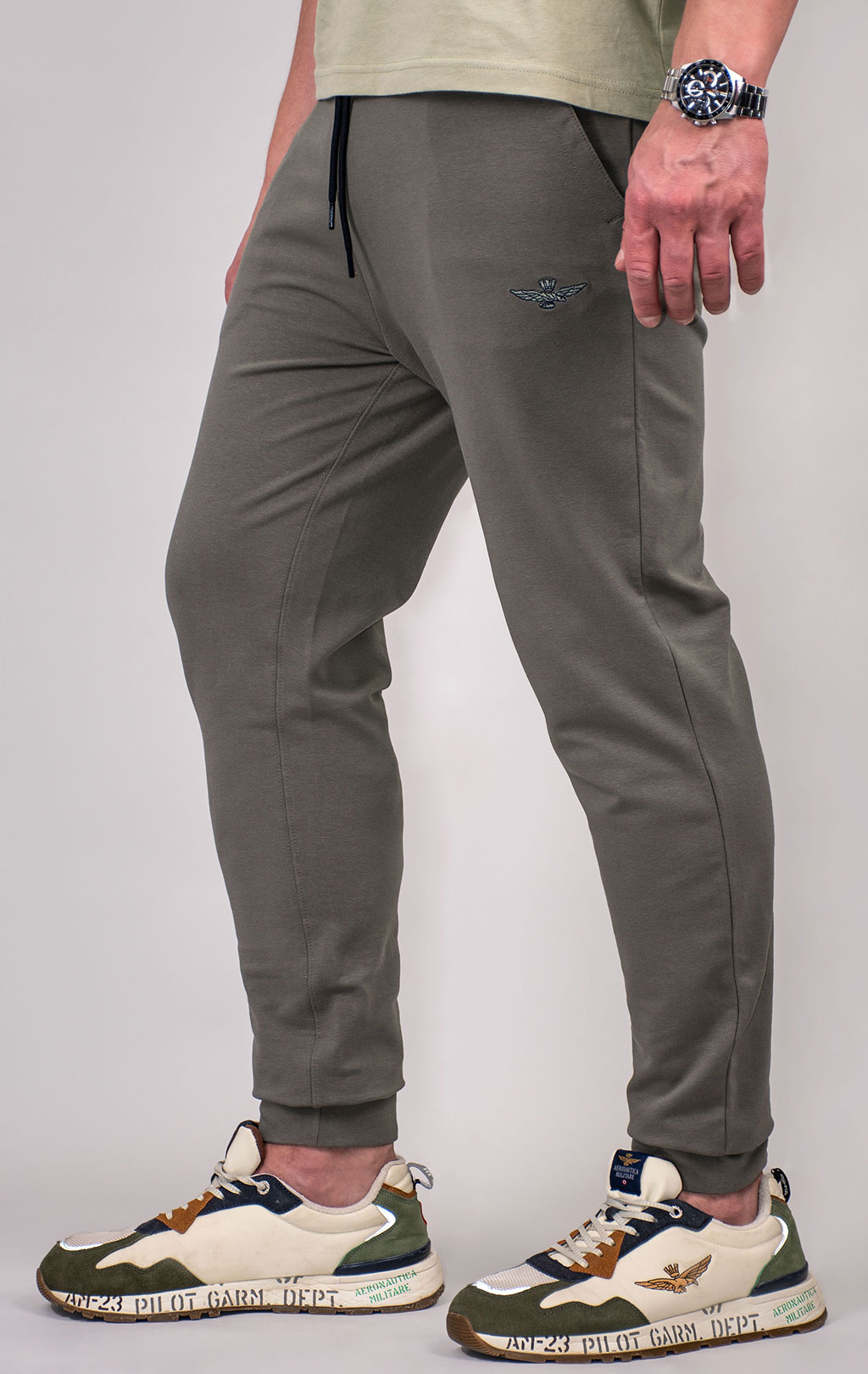 Брюки спортивные AERONAUTICA MILITARE SS 24 m/BD verde (PF 872)