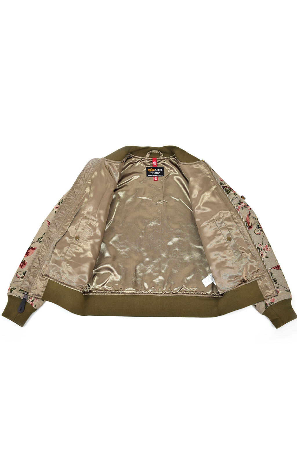 Женская ветровка-бомбер ALPHA INDUSTRIES JACQUARD L-2B floral jacquard 