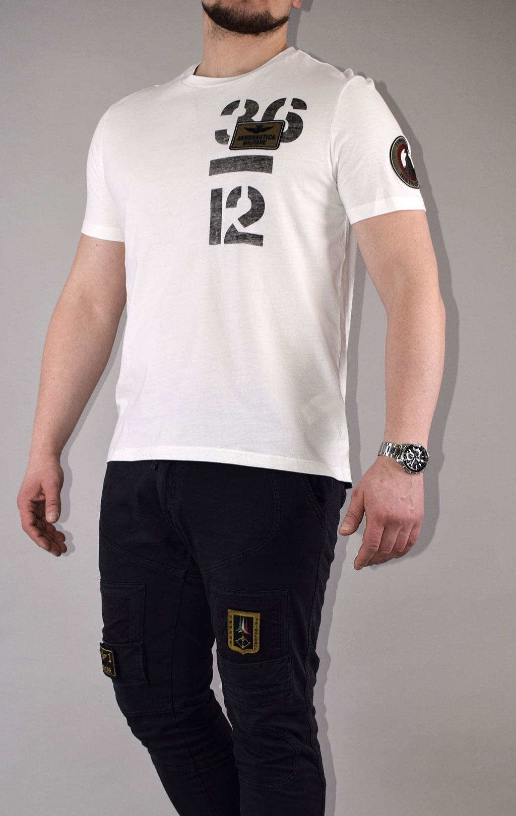 Футболка AERONAUTICA MILITARE SS 21/TR off white (TS 1868) 