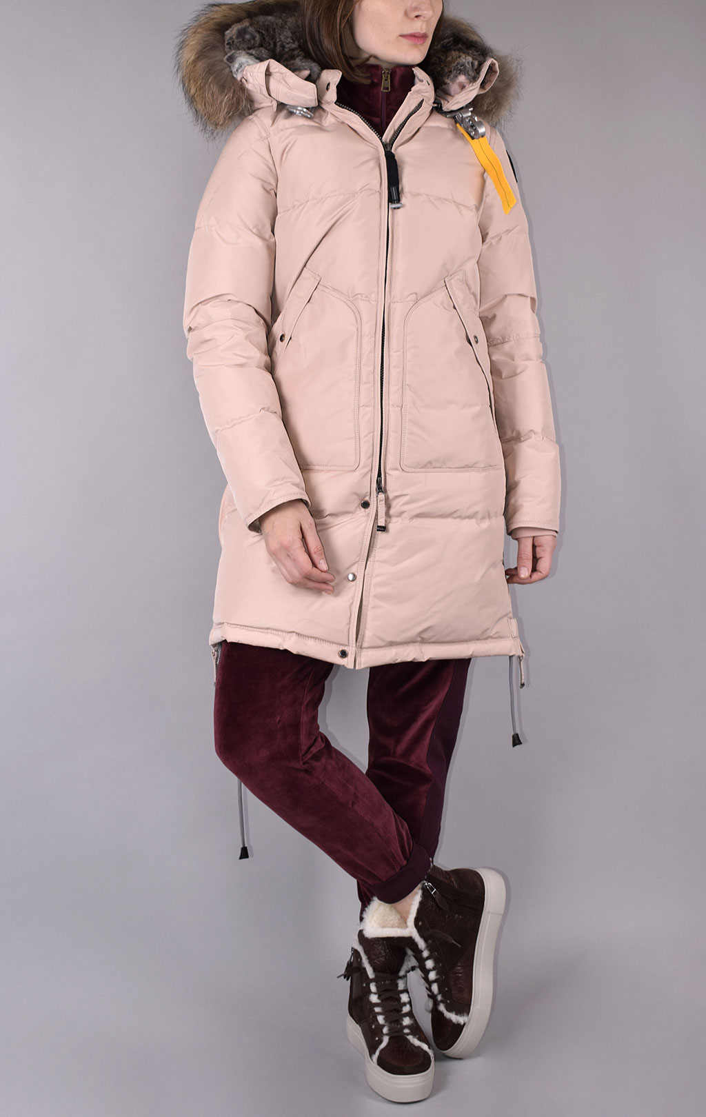 Женская куртка-пуховик PARAJUMPERS LONG BEAR FW 19/20 powder pink 