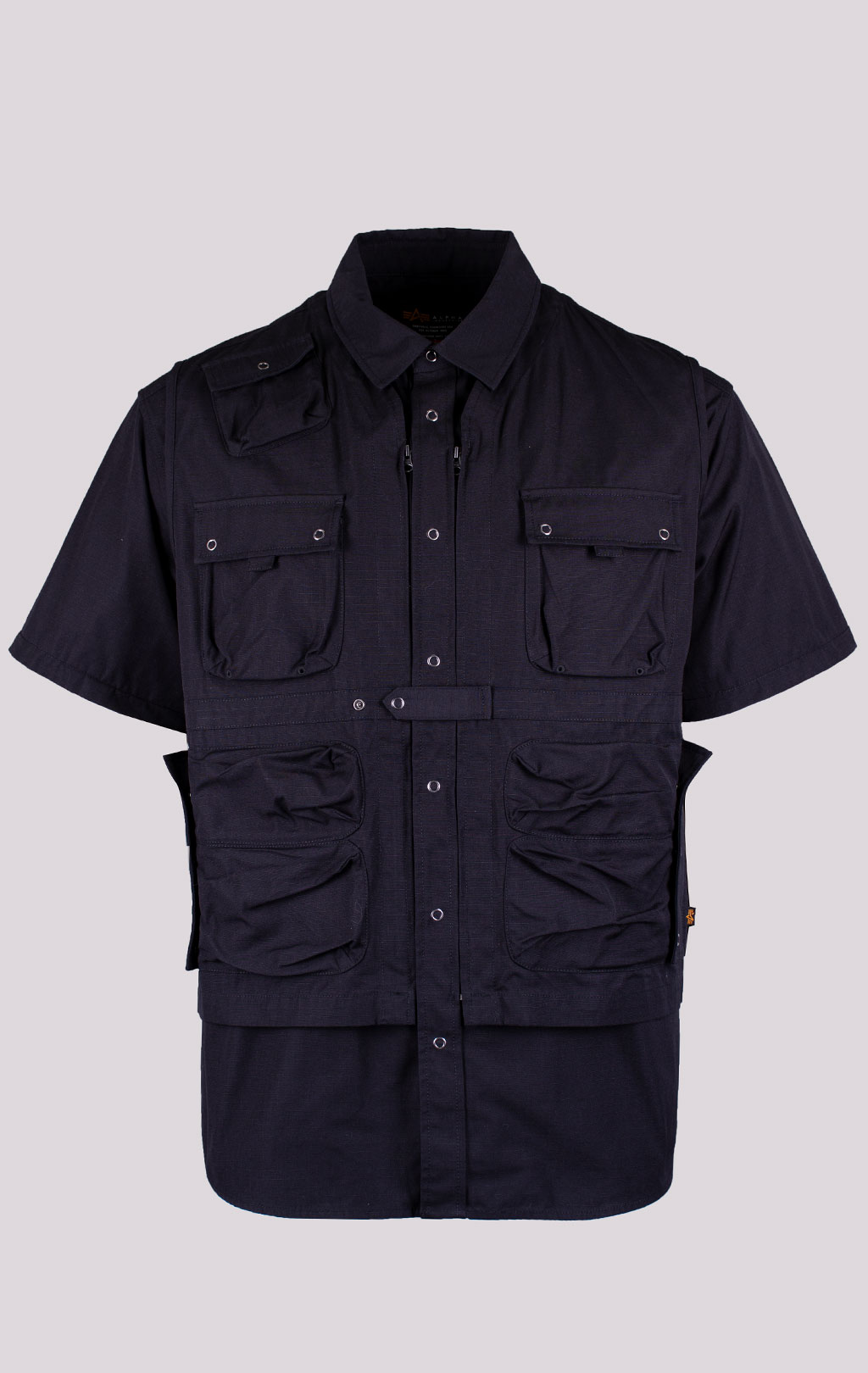 Ветровка трансформер ALPHA INDUSTRIES C-1 MOD SHIRT JACKET SS 24 m black 