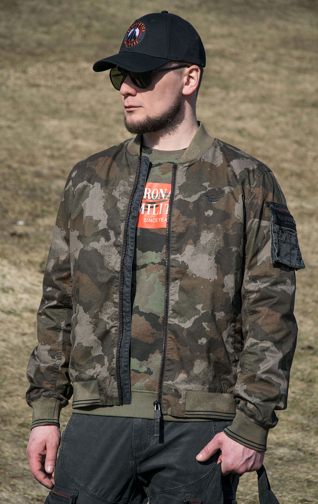 Ветровка-бомбер AERONAUTICA MILITARE SS 22 m/CN camouflage pilot (AB 1999) 