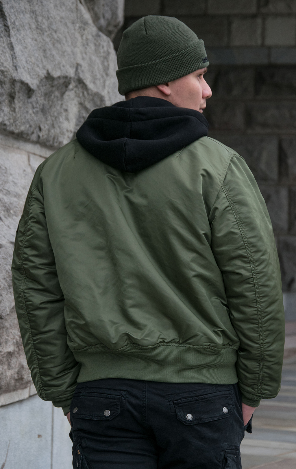 Green alpha industries ma1 bomber jacket store