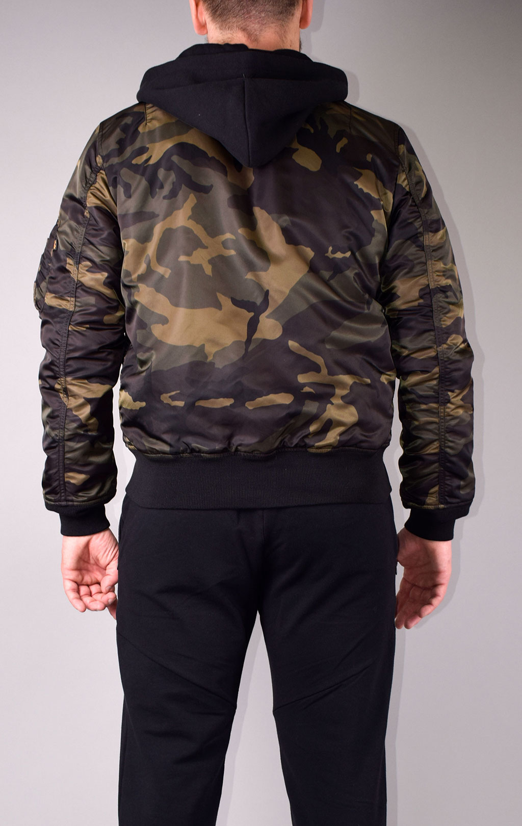 Куртка-бомбер ALPHA INDUSTRIES NATUS MA-1 dark woodland camo 