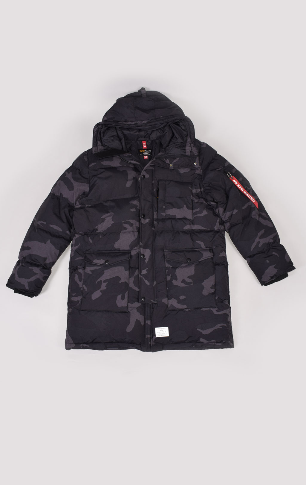 Аляска ALPHA INDUSTRIES QUILTED PARKA N-3B FW 21/22 m black woodland camo 