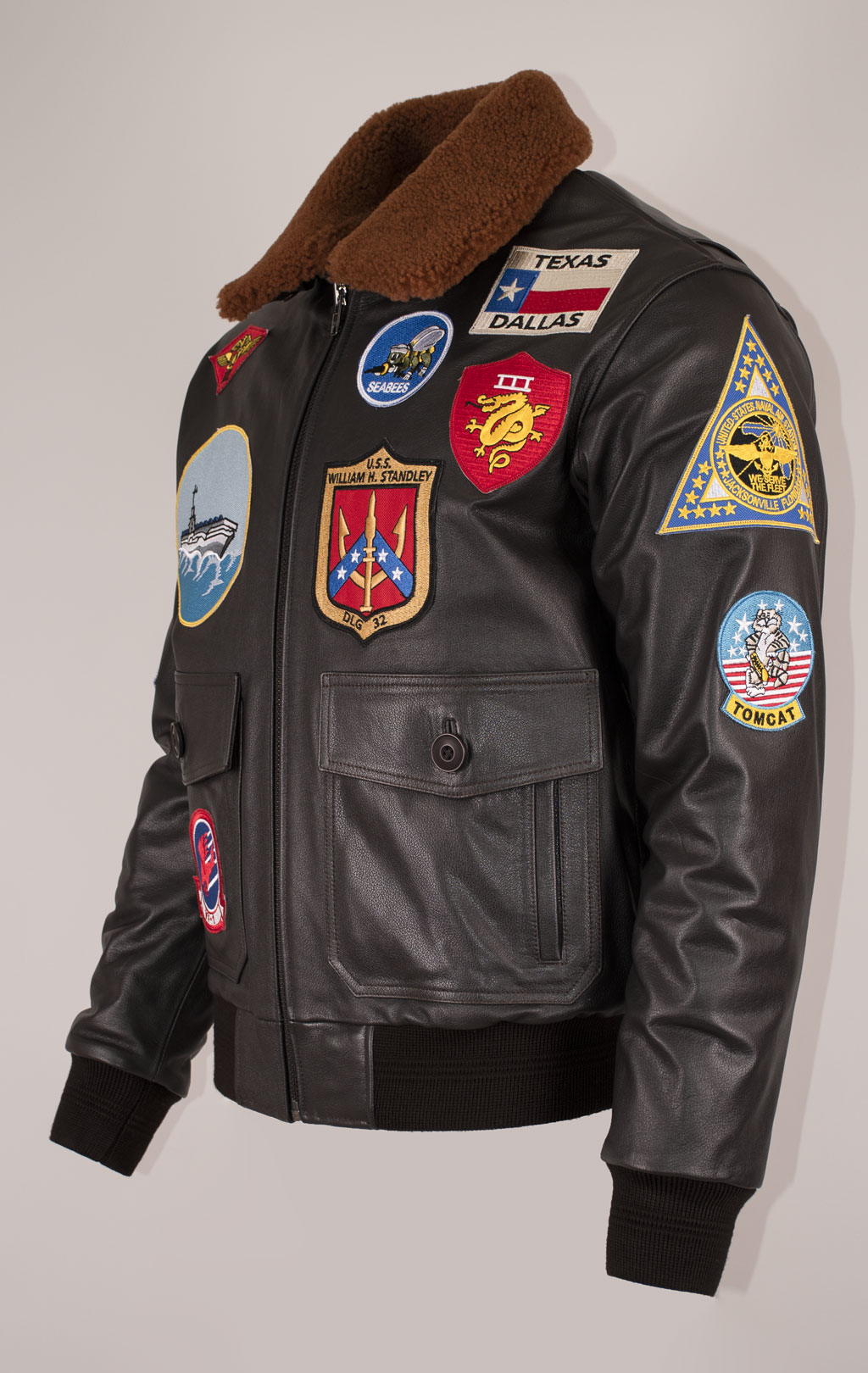 Куртка-бомбер KODZIC AMERICAN TOP GUN кожа brown (1317) 