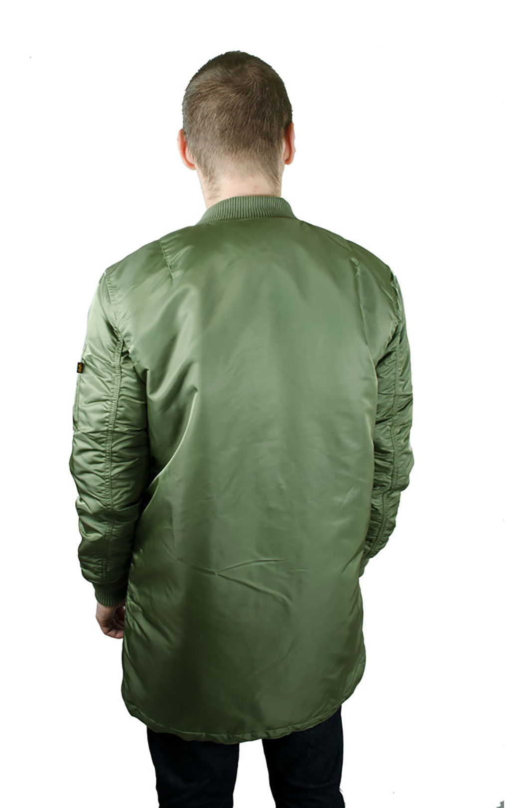 Куртка-бомбер удлинённая ALPHA INDUSTRIES COAT MA-1 sage green 