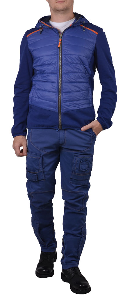 Толстовка PJS MARATHON full zip delft blue 