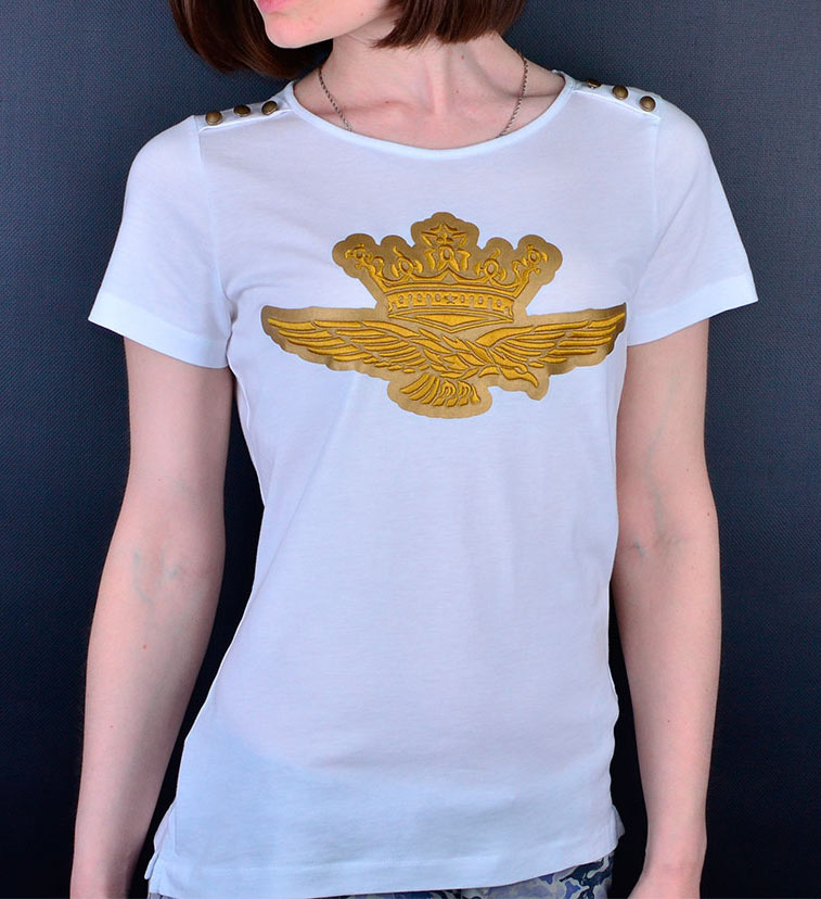 Женская футболка AERONAUTICA MILITARE bianco ottico (TS 1494) 
