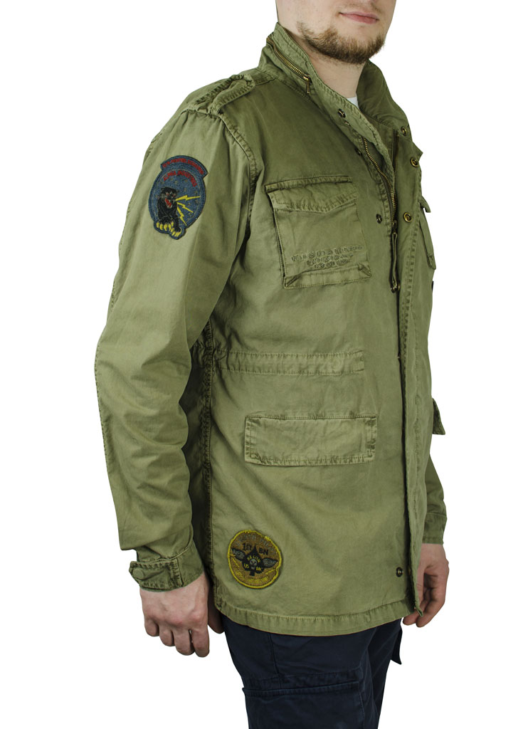 Ветровка ALPHA INDUSTRIES HUNTINGTON PATCH M-65 olive 