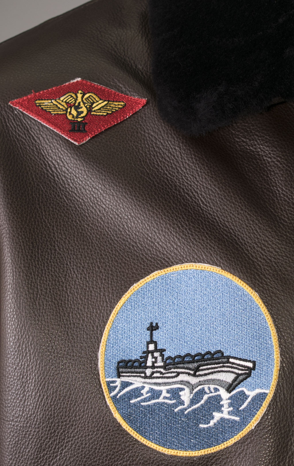 Куртка-пилот KODZIC G-1 кожа с нашивками MH brown 