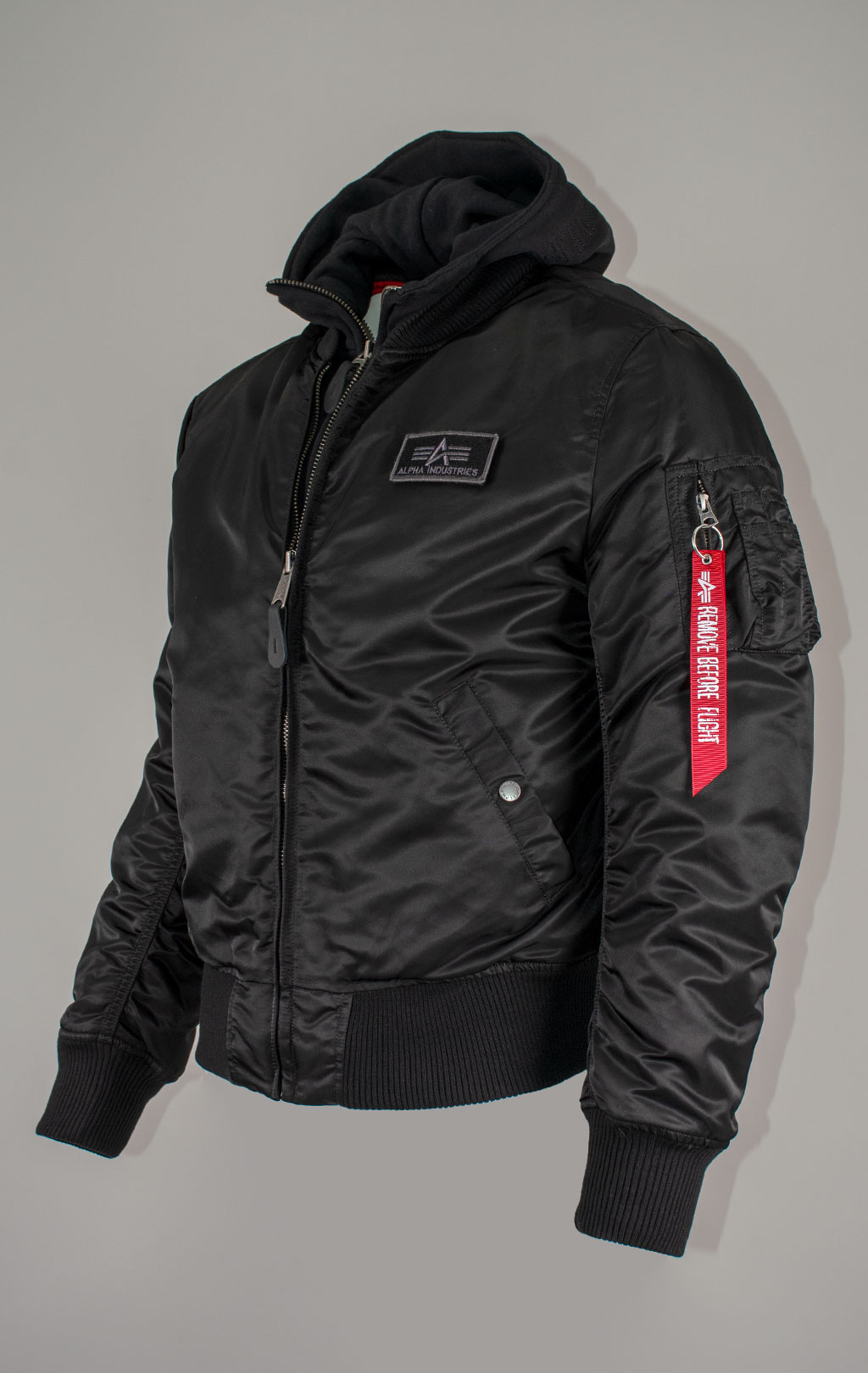 Куртка-бомбер лётная ALPHA INDUSTRIES D-Tec MA-1 black/black 