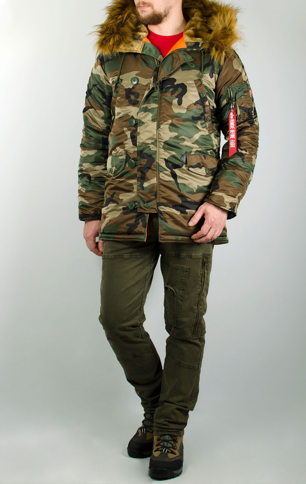 Аляска ALPHA INDUSTRIES VF 59 N-3B camo woodland 65 