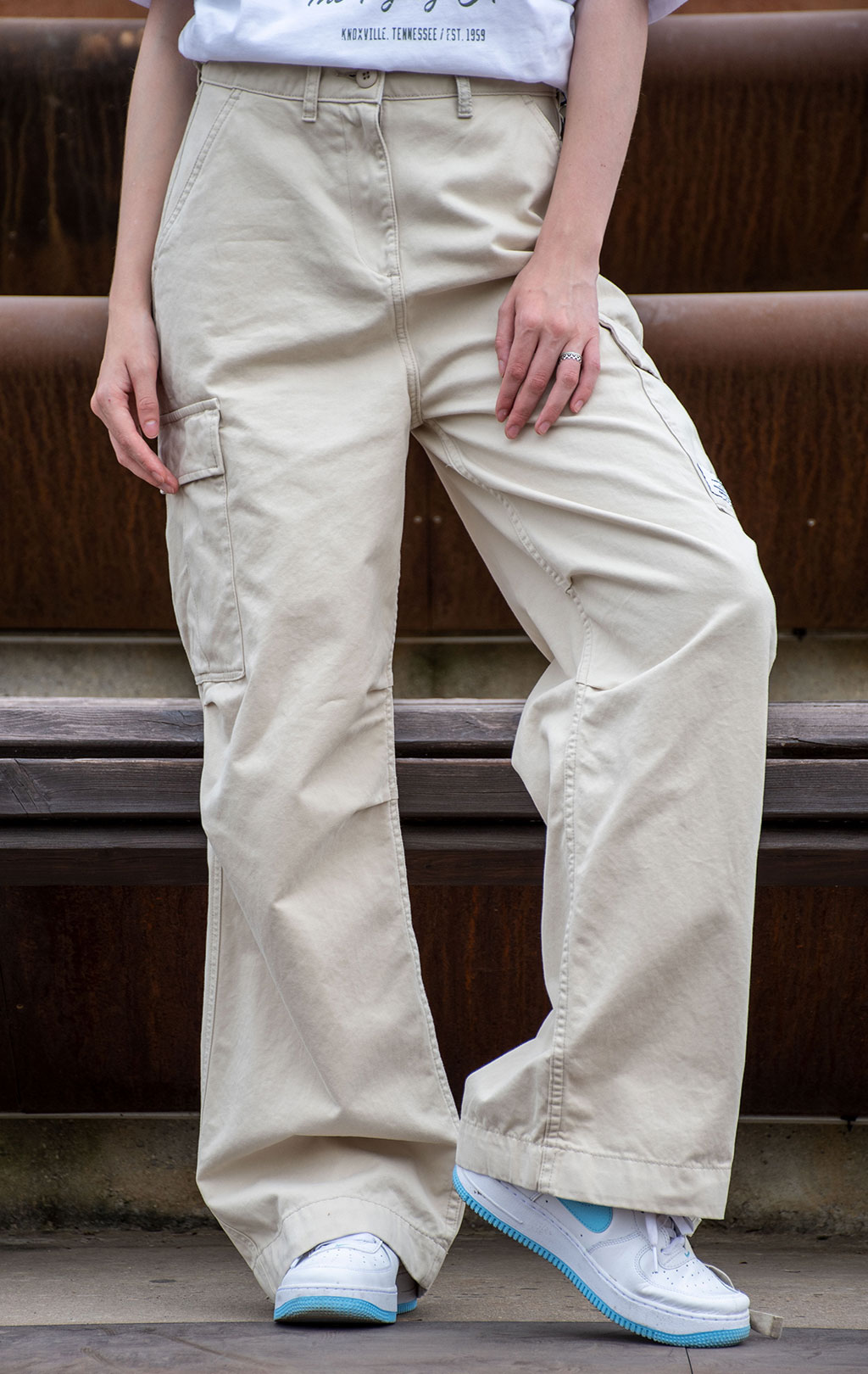 Женские брюки-карго парашюты ALPHA INDUSTRIES M-65 PANT плотные SS 24 m limestone 