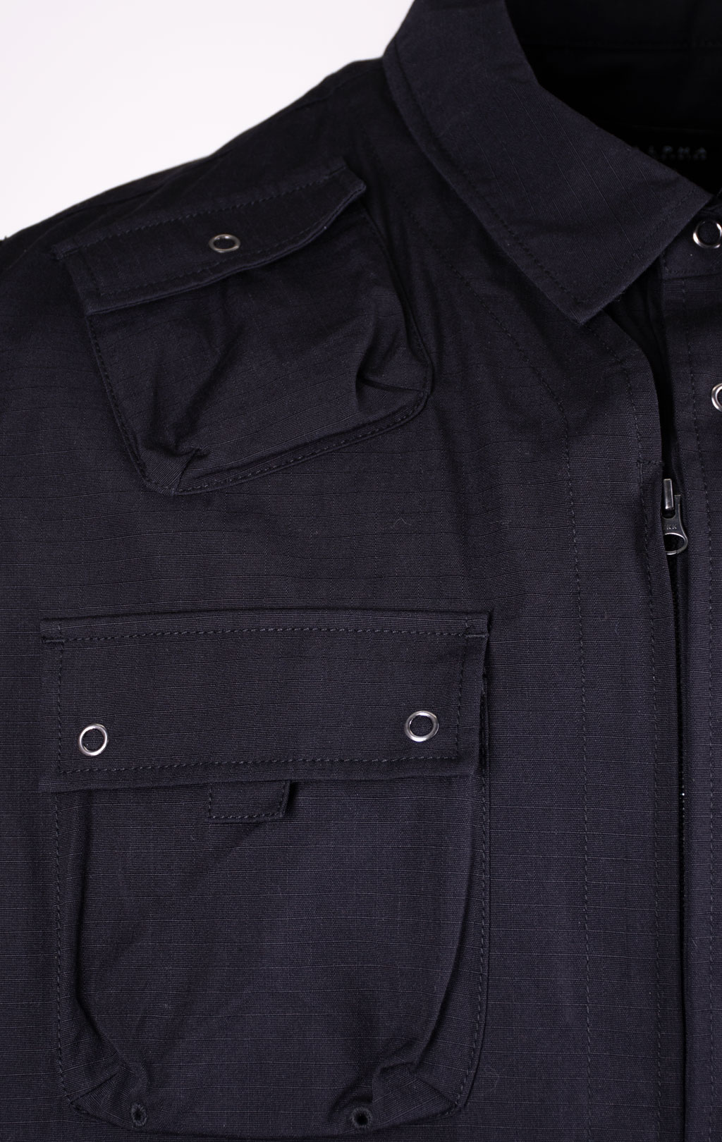 Ветровка трансформер ALPHA INDUSTRIES C-1 MOD SHIRT JACKET SS 24 m black 
