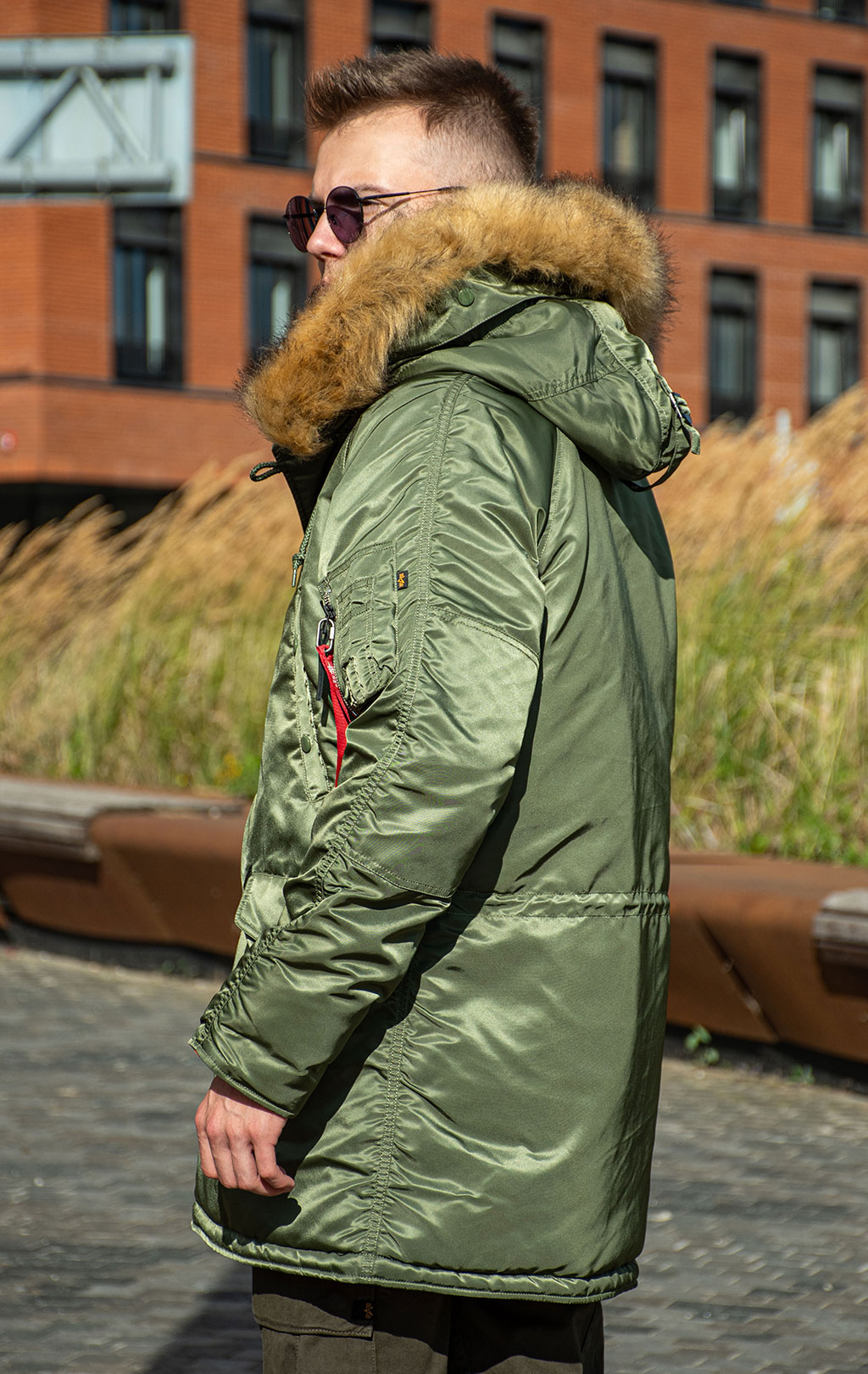 Аляска ALPHA INDUSTRIES N-3B SLIM FIT FW 25/26 sage 