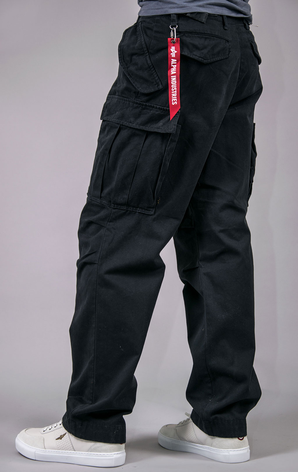 Брюки-карго парашюты ALPHA INDUSTRIES M-65 PANT плотные FW 23/24 black 