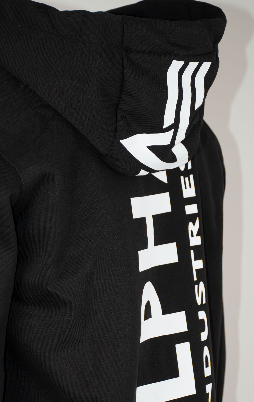 Толстовка ALPHA INDUSTRIES BACK PRINT ZIP HOODY black 