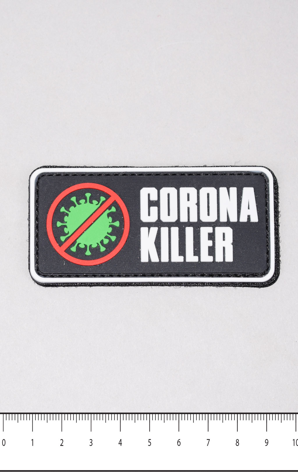 Нашивка ПВХ Fostex CORONA KILLER на липучке black (8090) 