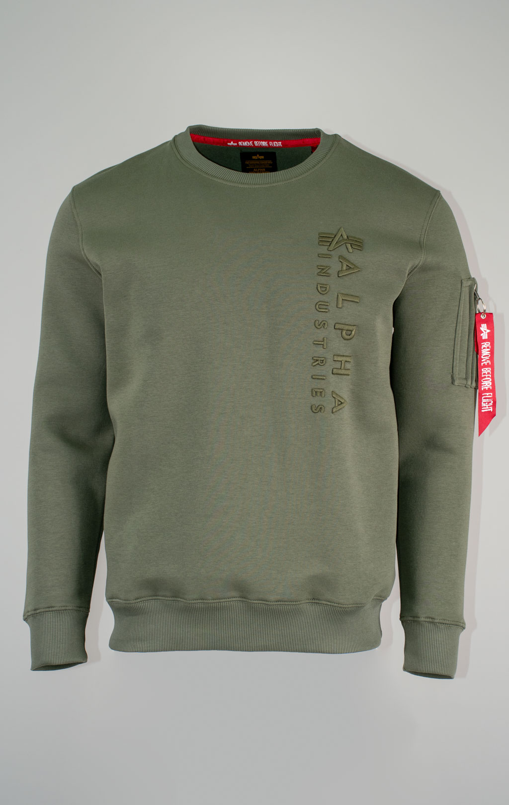 Свитшот ALPHA INDUSTRIES EMB SWEATER dark olive 