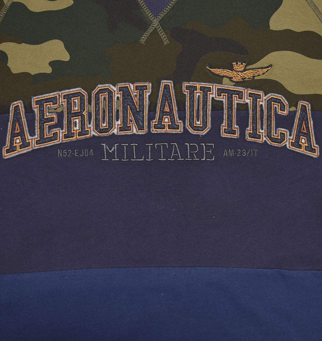 Свитшот AERONAUTICA MILITARE FW 19/20 camouflage/blue (FE 1444) 