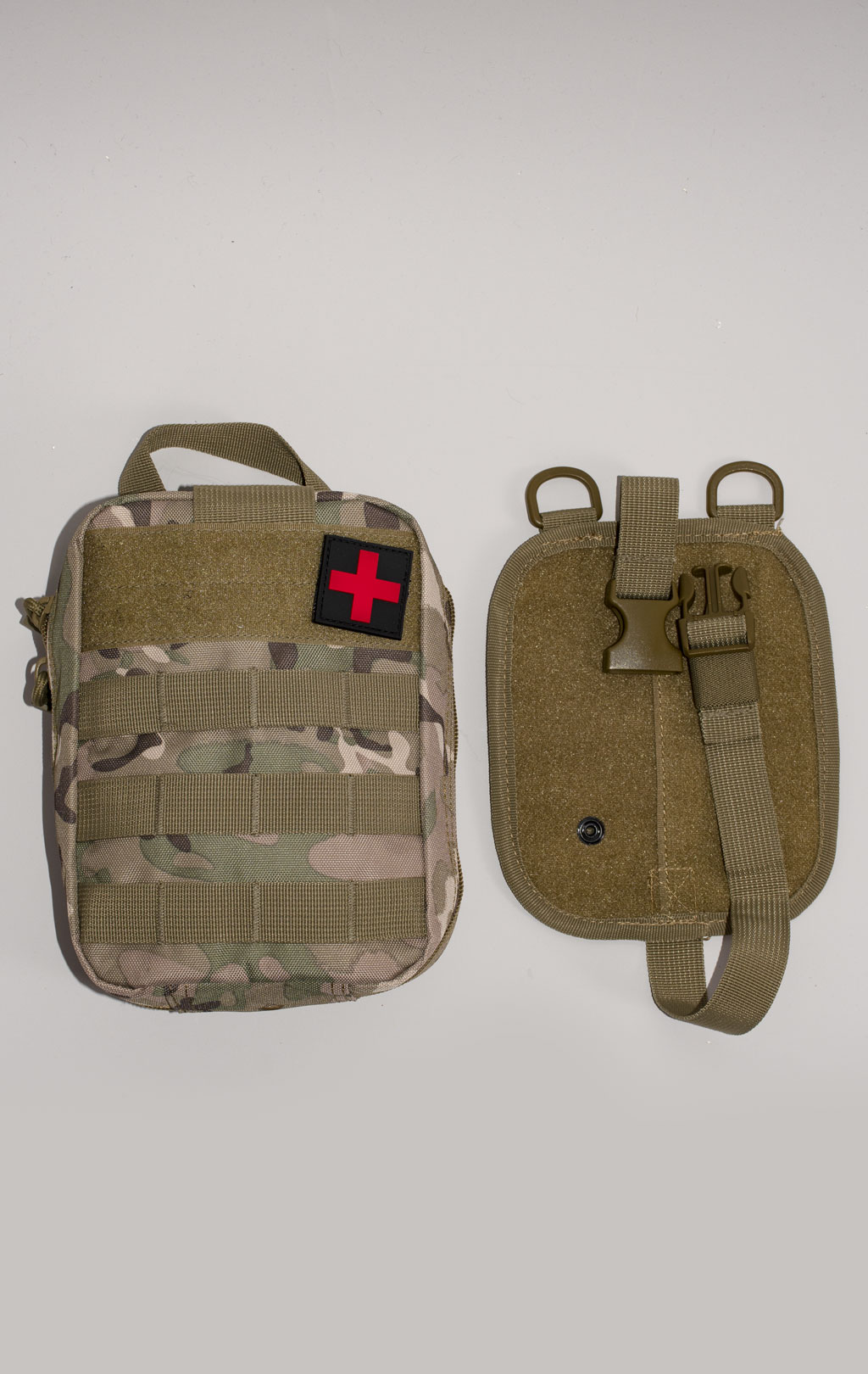 Подсумок медицинский FIRST AID KIT отрывной, с  нашивкой multicam PH-896 Китай