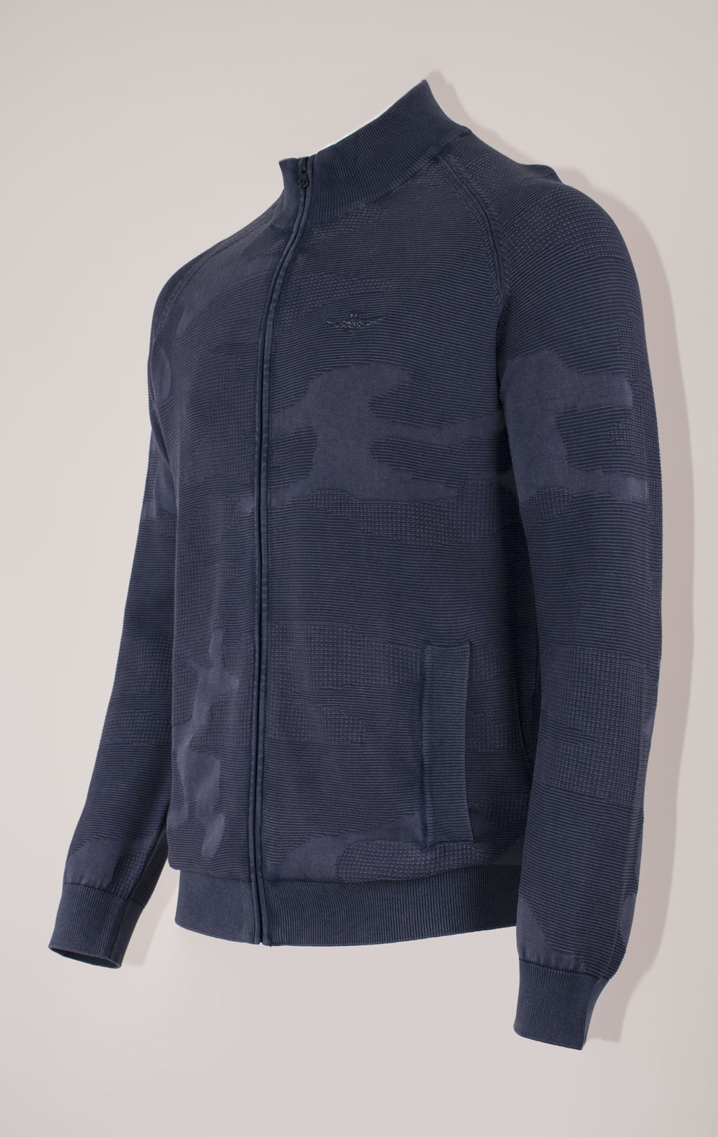 Свитер на молнии AERONAUTICA MILITARE SS 24 m/IN blue navy (MA 1501) 